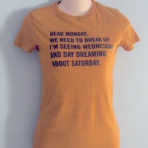 Womens burnt orange free state tee tshirt xs